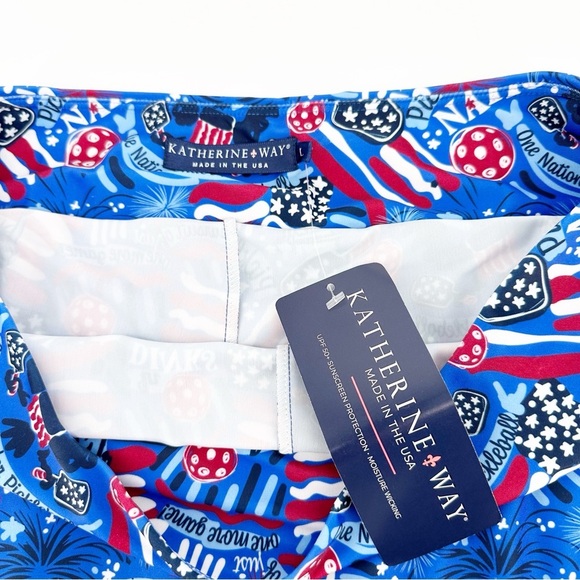 NEW KATHERINE WAY Scottsdale Pleated Skort in Pickleball Nation - Picture 3 of 5